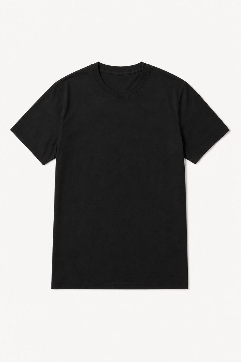 Camiseta negra de algodón orgánico — vista 1